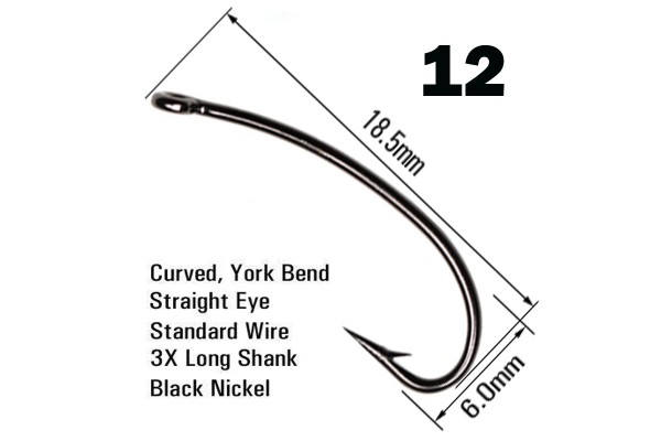 Крючок одинарный 12-3Х